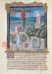 Ms 978 fol.31 Der Bau der Burg, Illustration aus einem spirituellen Traktat für Laien von Gabrielle de Bourbon