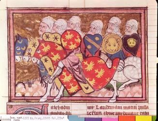 Saladins Armee, aus Le Roman de Godefroi de Bouillon, 1337
