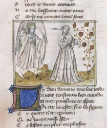 Ms Fr 805 fol.13v Illustration aus Le Roman de la Rose