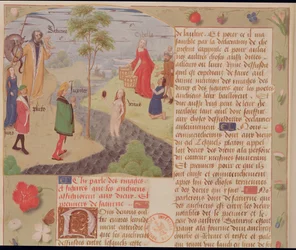 Olympus mit Saturn, Pluto, Juno, Venus, Jupiter und Cybele, aus Livre des Eschecs d