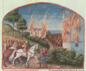 Seite aus Die Geschichte von Merlin von Robert de Boron, ca. 1482-89