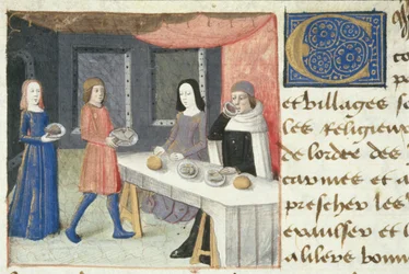 Mahlzeit, aus Les Cent Nouvelles Nouvelles, 1462