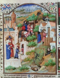 Szenen aus dem Leben des Heiligen Benedikt (ca. 480-ca. 550) aus dem Brevier des Herzogs von Bedford, ca. 1424-35