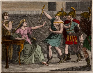 Ermordung der Olympias (Mutter Alexanders des Großen)