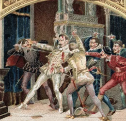 Ermordung des Herzogs von Guise (Heinrich I. von Lothringen, bekannt als der Vernarbte)