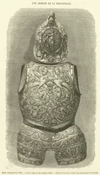 Rückblickendes Museum von 1865, italienische Rüstung aus dem sechzehnten Jahrhundert