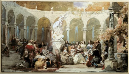 Musikalische Szene in den Gärten von Versailles