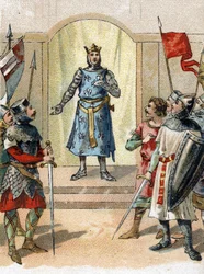 Meine Krone dem Tapferen, sagte Philippe Auguste am 27. Juli 1214 zu den Herren am Vorabend der Schlacht von Bouvines.