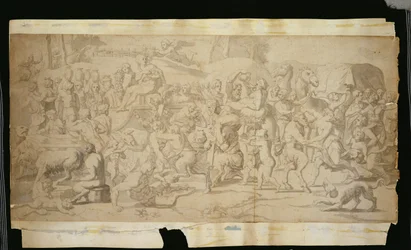 Mythologische Szene mit Satyrn