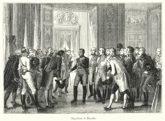 Napoleon in Dresden (Gravur)