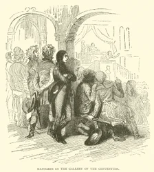 Napoleon in der Galerie der Konvention (Gravur)