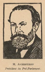 Nikolai Avksentiev, russischer Politiker der Sozialrevolutionären Partei