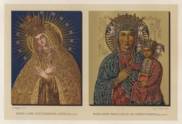 Notre-Dame von Ostrabrama in Vilnius, Polen; Notre-Dame Miraculeuse von Czenstochowa, Polen