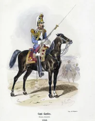 Hundert-Garde: Eskortenkostüm im Jahr 1856 - in „Histoire de l