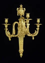 Ein Paar Louis XVI Dreizack-Wandleuchter, ca. 1775