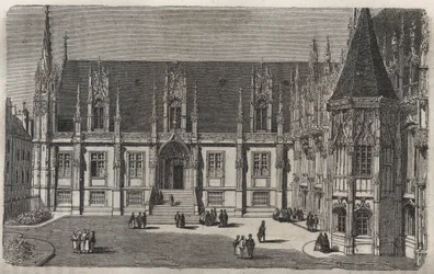 Palais de Justice de Rouen - Gravur in „Histoire de France“ von Victor Duruy (1811-1894) - 1882