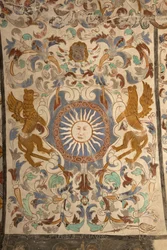 Pfarrkirche (Església de la Mare de Déu de Solers). Innenraum. Die Schiffe. Wandmalereien. Detail. 16. Jahrhundert (?).