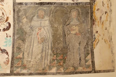 Pfarrkirche (Església de la Mare de Déu de Solers). Innenraum. Die Schiffe. Wandmalereien (Detail). 16. Jahrhundert (?)