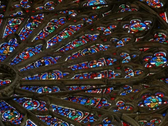 Teilansicht des nördlichen Rosettenfensters, ca. 1300