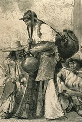 Bauern in Mexiko-Stadt, 1860er Jahre