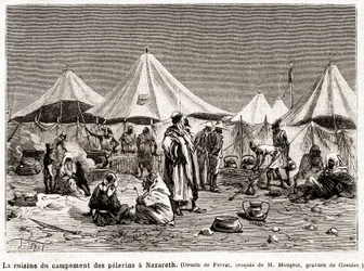 Bußwallfahrt zu den heiligen Stätten vom 25. April bis 8. Juni 1882 (Gravur)