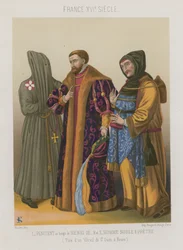 Büßer zur Zeit Heinrichs III. mit einem Edelmann und Priester