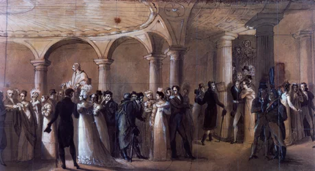 Peristyl am Théâtre-Français in Paris, ca. 1822