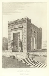 Persepolis, Propyläen des Xerxes, Perspektivische Ansicht, restauriert von Ch. Chipiez