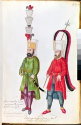 Persische Janitscharen, 1513 (Aquarell auf Papier)