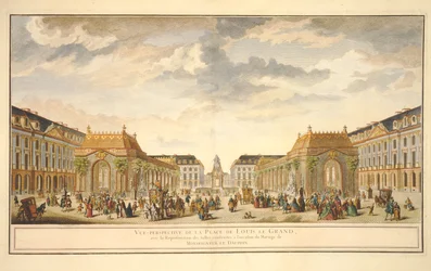 Perspektivische Ansicht des Place de Louis le Grand mit den anlässlich der Hochzeit von Monseigneur le Dauphin konstruierten Räumen
