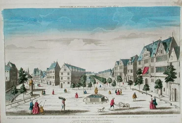 Perspektivische Ansicht des Rossmarkts, Frankfurt