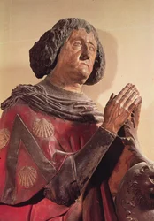 Philippe de Commynes (1447-1511) von seinem Grab (polychromer Stein)
