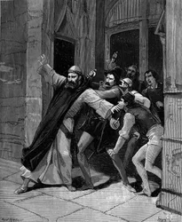 Pietro Paolo Sarpi, bekannt als Fra Paolo, aus dem Orden der Serviten Mariens (1552-1623), venezianischer Historiker, wird am 5. Oktober 1607 in Venedig von Attentätern verwundet.