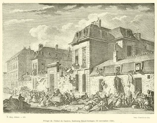 Plünderung des Hotels de Castres, Faubourg Saint-Germain, 13. November 1790