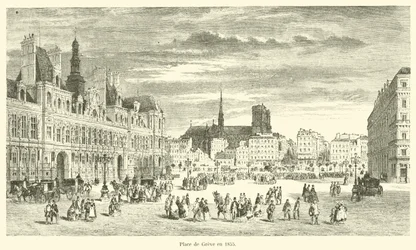 Place de Grève im Jahr 1855