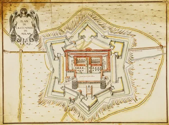 Plan der Zitadelle von Mailand