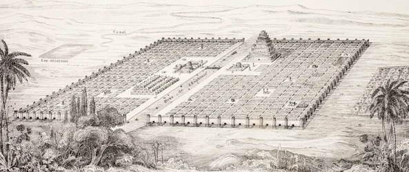 Plan der Stadt Babylon, Mesopotamien, um das 5. Jahrhundert v. Chr. nach einer Beschreibung von Herodot, aus L