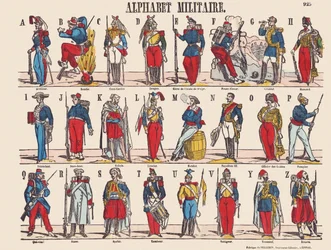 Teller mit militärischem Alphabet