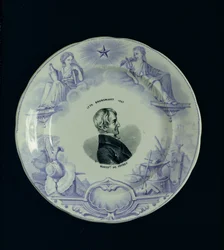 Teller mit einem Porträt von Alexandre Brongniart (1770-1847)