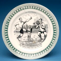 Teller mit Fußballszene (Keramik)