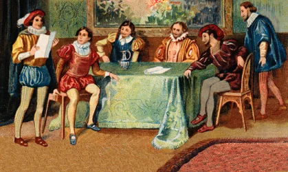 Pleiade bei Ronsard. Die Dichter Joachim du Bellay (1522-1560), Jean Antoine de Baif (1532-1589), Jean Dorat (Auratus, eigentlich Jean Dinemandi)