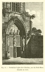Portal der Kirche der Celestins, Rue du Petit-Musc, abgerissen im Jahr 1849