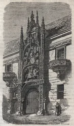 Porte du Palais Ducal de Nancy (Palais des Ducs de Lorraine) (1502-1512) - Gravur in „Histoire de France“ von Victor Duruy (1811-1894) - 1882