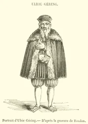 Porträt von Ulric Gering (Gravur)