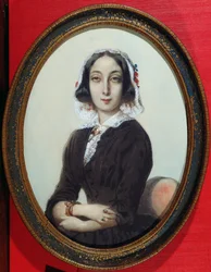 Porträtminiatur von George Sand (1804-76), um 1840