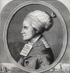 Porträt von Antoine-Francois Desrues (1744-1777) französischer Giftmischer - Gravur in „Causes celebres de tous les peuples“ von Armand Fouquier (1817-18?) 1858-1867 - private Sammlung