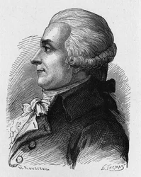 Porträt von Baron Louis-Bernard Guyton-Morveau (Louis Bernard Guyton de Morveau) (Guiton) (1737-1816), französischer Politiker, Chemiker und Revolutionär - in „Album der Wissenschaft; berühmte Gelehrte; Große Entdeckungen“ 1896