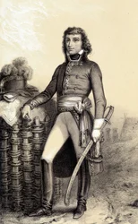 Porträt von Barthélemy Catherine Joubert, General Boer von Südafrika (1769-1799). In „Galerie historique de la Revolution française“ von Albert Morin