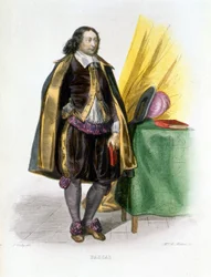 Porträt von Blaise Pascal - in „Le Plutarque Français“ von Mennechet