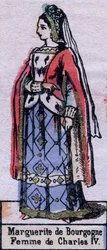 Porträt von Blanche von Burgund (ca. 1296-1326), Ehefrau von Karl IV. von Frankreich. (Kapetinger-Dynastie). Illustration Ende des 19. Jahrhunderts.